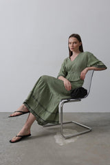 KolEtekNakışlıElbise - Haki