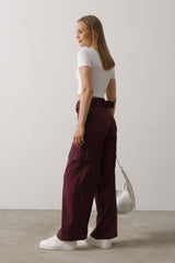 Kemerli Cargo Pantolon - İndigo