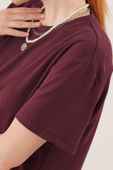 Yırtmaç Detaylı Kısa Kollu Salaş Maxi Siyah Elbise