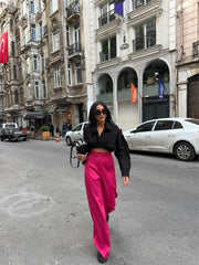 PANTOLON KAPALI CEP DETAYLI SALAŞ PANTOLON - Mavi