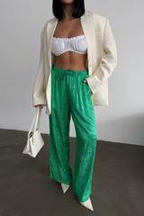 JAKAR SATEN PANTOLON - Mavi