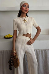 Triko Bluz Pantolon İkili Takım 10084-025