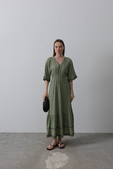 KolEtekNakışlıElbise - Haki