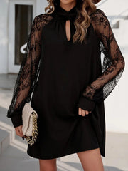 Kadın Uzun Kollu Damla Detaylı Sandy Mini Elbise