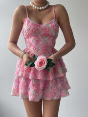 Flora İp Askılı Elbise