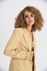 Leomie Nakışlı Blazer Ceket 6106