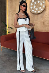 Askılı Bluz Pantolon Triko Takım 10114