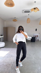 Kadın Scuba Modal Paça Manşet Pileli Pantolun