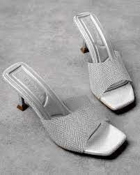 Luart Platin Simli Topuklu Terlik