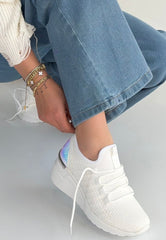 Weor Beyaz Triko Bağcıklı Spor Ayakkabı