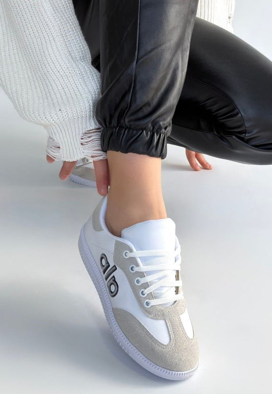 Lendo Beyaz Cilt Bağcıklı Spor Ayakkabı