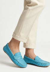 Varli Mavi Hakiki Babet Ayakkabı