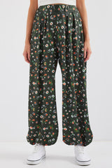 6665 Desenli Şalvar Pantolon - Haki