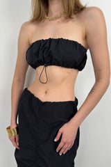 Lastik Detay Straplez Crop