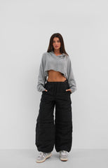 Fermuar Detay Kapitone Pantolon