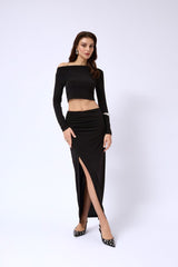 Yırtmaç Detay Maxi Etek