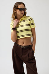Polo Yaka Crop T-Shirt