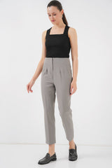 Lacivert Yüksek Bel Kumaş Pantolon 6650