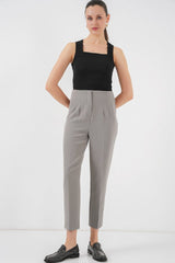 Lacivert Yüksek Bel Kumaş Pantolon 6650