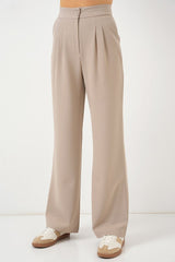 6638 Yüksek Bel Palazzo Pantolon - A.Bej