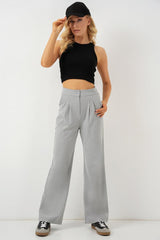 6638 Yüksek Bel Palazzo Pantolon - Siyah