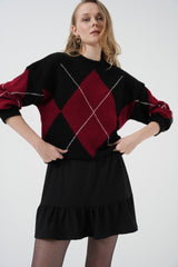 1884 Örme Siyah Mini Etek