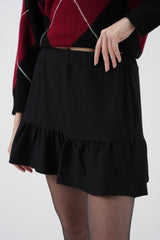 1884 Örme Siyah Mini Etek