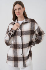 Ekose Desen Oversize Oduncu Gömlek 3854 A.Kiremit