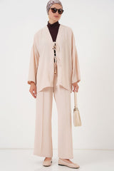 Ayrobin Kimono Pantolon İkili Takım 6739 - Gül Kurusu