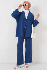 Ayrobin Kimono Pantolon İkili Takım 6739 - Gül Kurusu