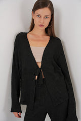 Örme Bluz Pantolon İkili Takım 30052 - E.Yeşil