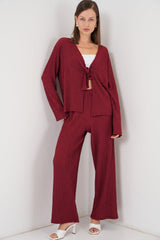 Örme Bluz Pantolon İkili Takım 30052 - E.Yeşil