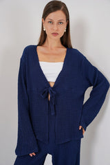 Örme Bluz Pantolon İkili Takım 30052 - E.Yeşil