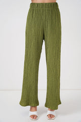 Örme Bluz Pantolon İkili Takım 30052 - E.Yeşil