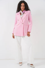 Kruvaze Yaka Blazer Ceket 0722 - Kiremit