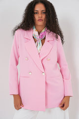 Kruvaze Yaka Blazer Ceket 0722 - Kiremit