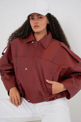Oversize Süet Ceket 1055 - A.Haki