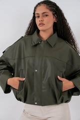 Oversize Süet Ceket 1055 - A.Haki