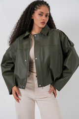 Oversize Süet Ceket 1055 - A.Haki