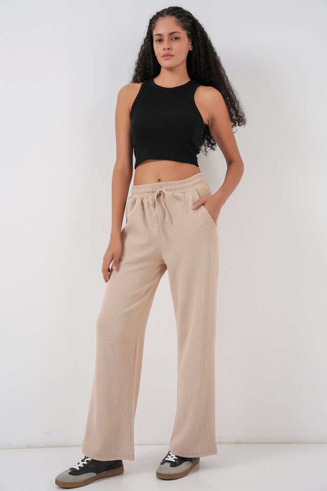 Fitilli Pantolon 30053 - Siyah