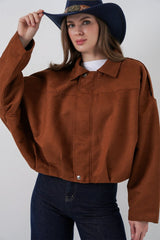 Oversize Süet Ceket 1055 - A.Haki