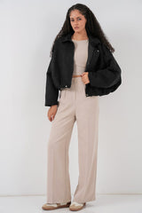 Oversize Süet Ceket 1055 - A.Haki