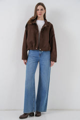 Oversize Süet Ceket 1055 - A.Haki