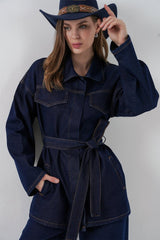 Ceket Pantolon Kot İkili Takım 30059 - Lacivert