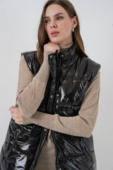 Parlak Şişme Yelek 5218 - Saks