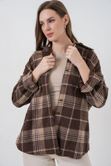 Ekose Desen Oversize Oduncu Gömlek 3854 A.Kiremit