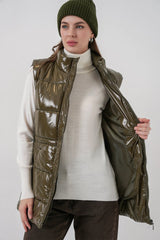 Parlak Şişme Yelek 5218 - Saks