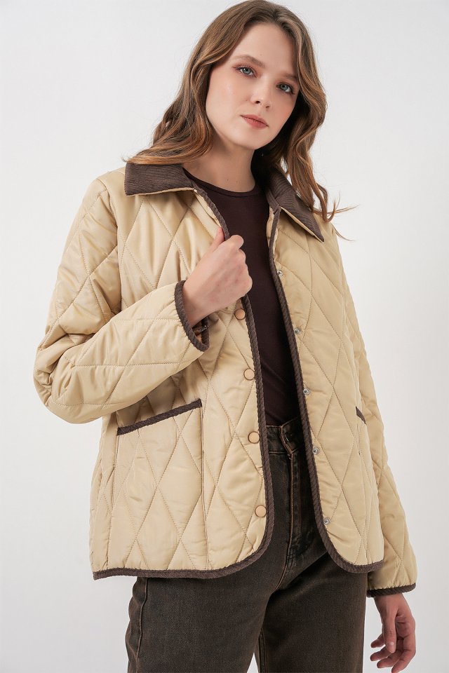 Kapitone Oversize Mont 5226 - Haki
