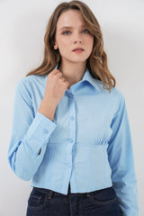 20231 Slim Fit Poplin Gömlek - Krem