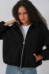 Büzgülü Oversize Kaşe Ceket 0728 - Sütlü Kahve